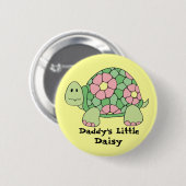 Papa's kleine Daisy Ronde Button 5,7 Cm (Voorkant /achterkant)