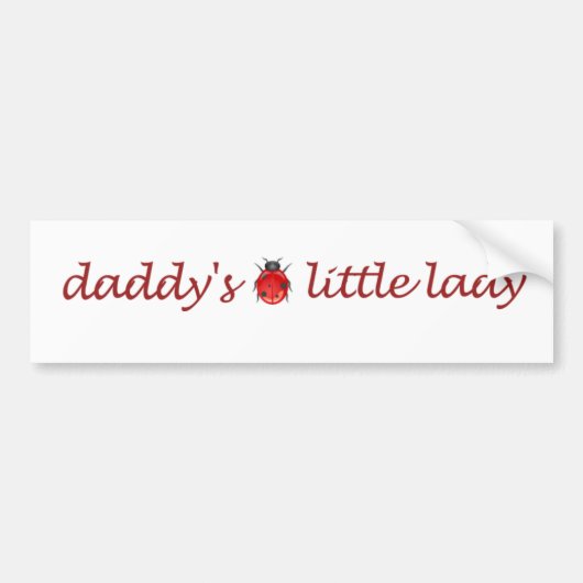 Papa's kleine dame bumpersticker (Voorkant)