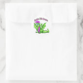 Papa's kleine draak ronde sticker (Tas)