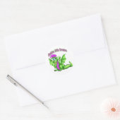 Papa's kleine draak ronde sticker (Envelop)