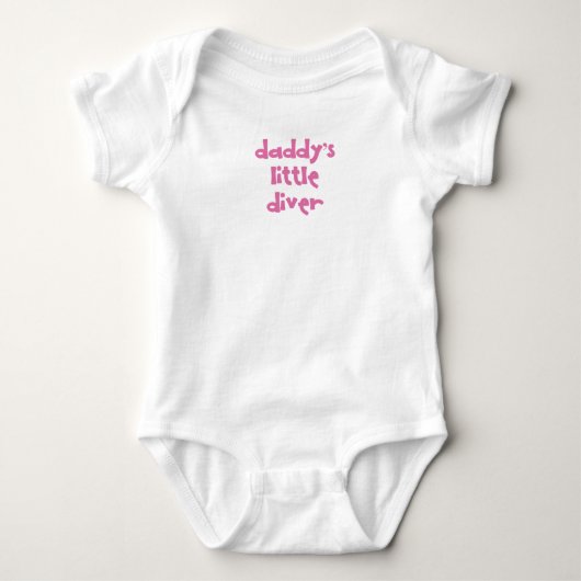 Papa's kleine duikroze romper (Voorkant)