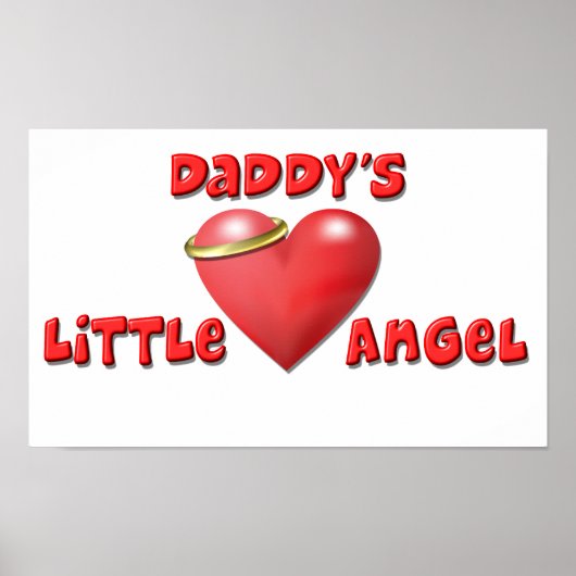 Papa's kleine engel afdrukken poster (Voorkant)