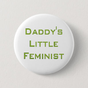Papa's kleine feministe ronde button 5,7 cm