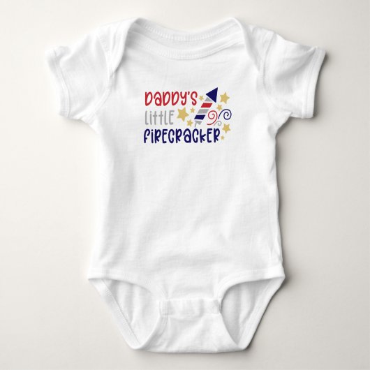 Papa's kleine Firecracker Baby T-Shirt (Voorkant)