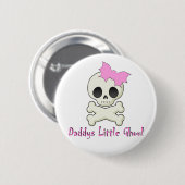 Papa's kleine Ghoul Chiller Font Ronde Button 5,7 Cm (Voorkant /achterkant)
