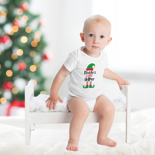 Papa's kleine helper kerst elf romper