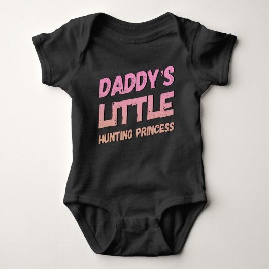 Papa's kleine jaagprinses Baby Bodysuit (Voorkant)