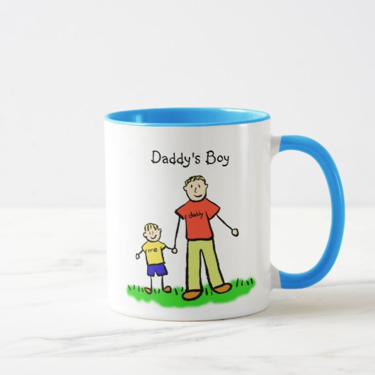 Papa's kleine jongen Mok (Blond Aanpassen) (Rechts)