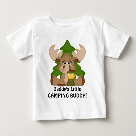 Papa's kleine kampeermaatje baby t-shirt (Voorkant)