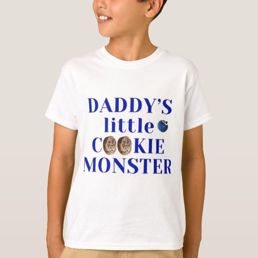 Papa's kleine koekjesmonster t-shirt (Voorkant)