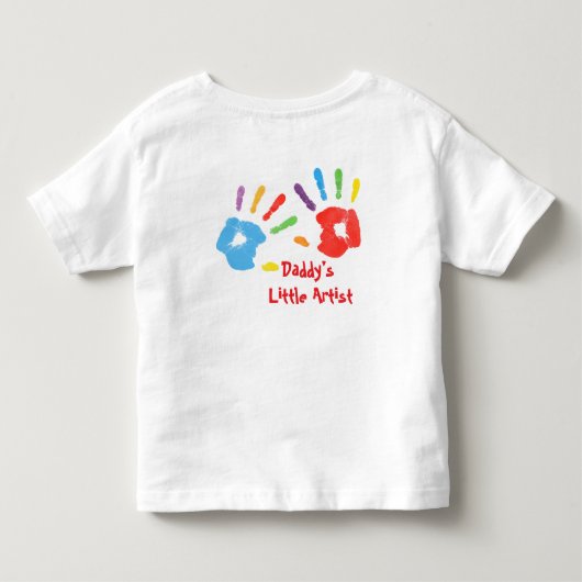 Papa's Kleine Kunstenaar - Kinder T-Shirt (Achterkant)