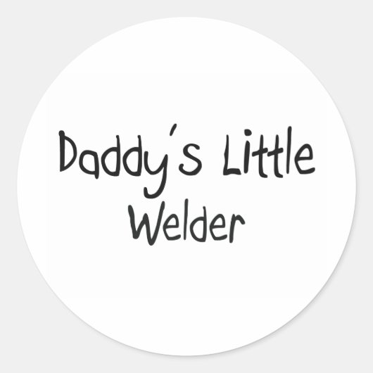 Papa's kleine lasser ronde sticker (Voorkant)