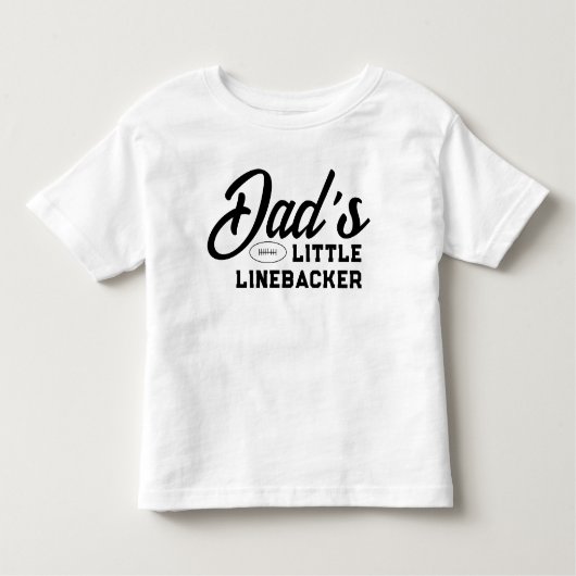 Papa's Kleine Linebacker American Football Lieve J Kinder Shirts (Voorkant)