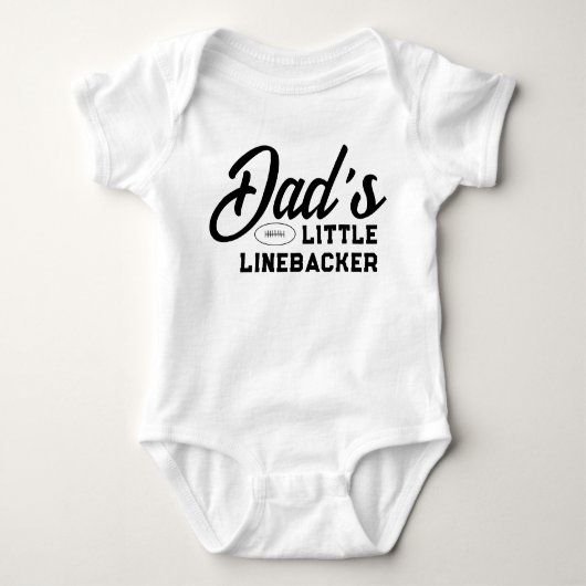 Papa's kleine linebacker Amerikaanse Football Boy Romper (Voorkant)