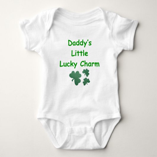 Papa's kleine Lucky Charm Romper (Voorkant)