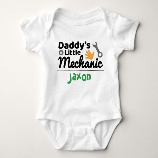 Papa's Kleine Mechanische Baby Bodysuit (Voorkant)