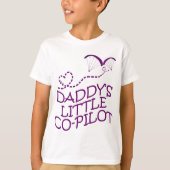 Papa's kleine mede-piloot die Kinderen verdeelt T-shirt (Voorkant)