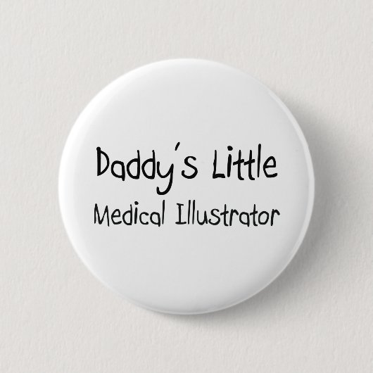 Papa's kleine medische Illustrator Ronde Button 5,7 Cm (Voorkant)