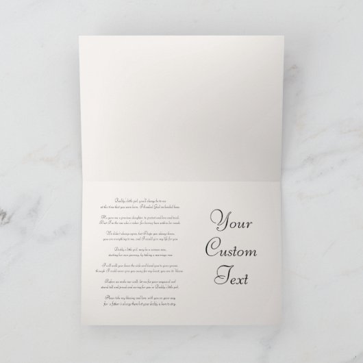 Papa's kleine meisje bedankkaart (Binnen)