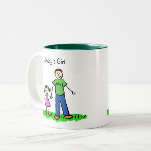 Papa's kleine meisje Brunette Mok (Aanpassen) (Voorkant links)