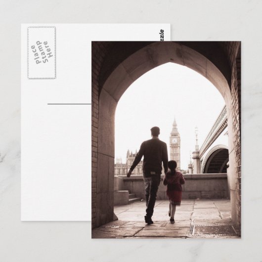 Papa's Kleine Meisje - Londen - Big Ben Briefkaart (Voorkant / Achterkant)