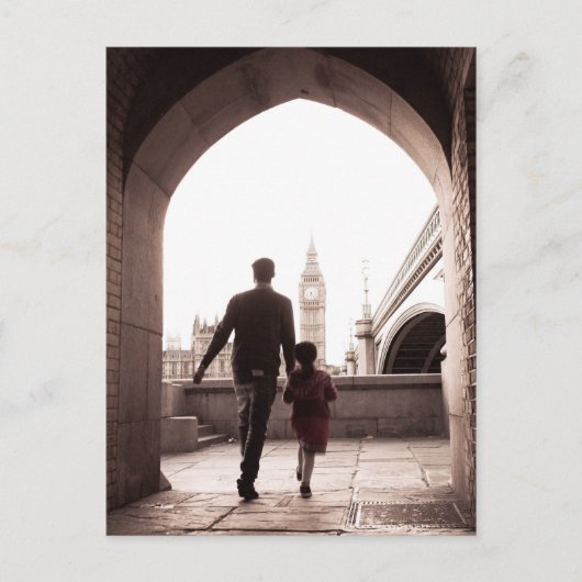 Papa's Kleine Meisje - Londen - Big Ben Briefkaart (Voorkant)