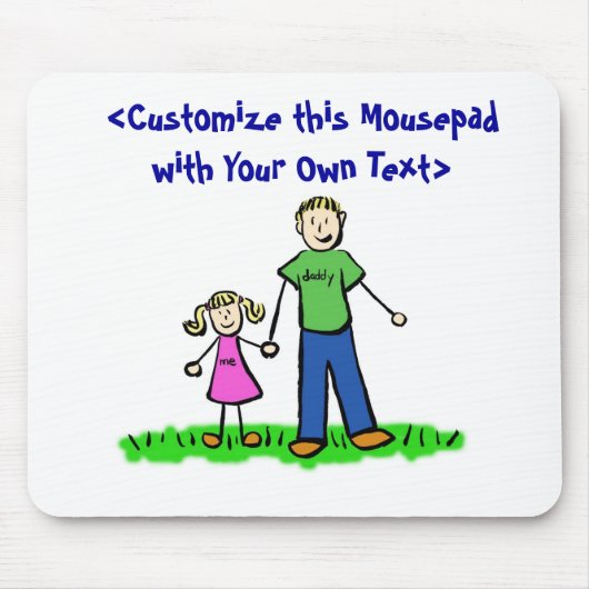 Papa's kleine meisje Mousepad (blond) Muismat (Voorkant)