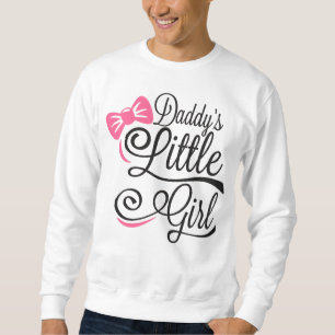 Papa's Kleine Meisje Roze Strik Lettertype Trui
