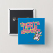 Papa's kleine meisje vierkante button 5,1 cm (Voorkant /achterkant)