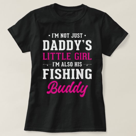 Papa's kleine meisje Vist boeddy voor visser Da T-shirt (Design voorkant)