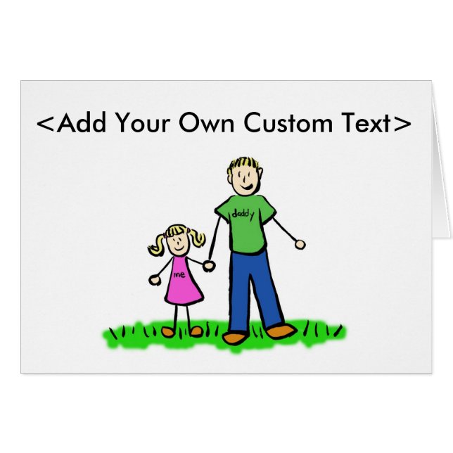 Papa's kleine meisjeskaart (blond) (Voorkant Horizontaal)