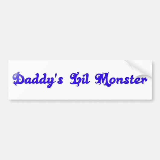 papa's kleine monster bumpersticker (Voorkant)