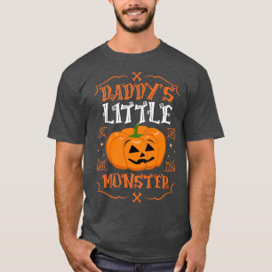 Papa's kleine monsterpompoen Jack O Lantern Daug T-shirt