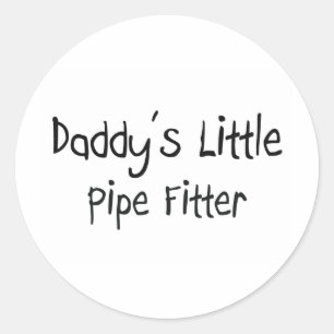 Papa's kleine pijp Fitter Ronde Sticker