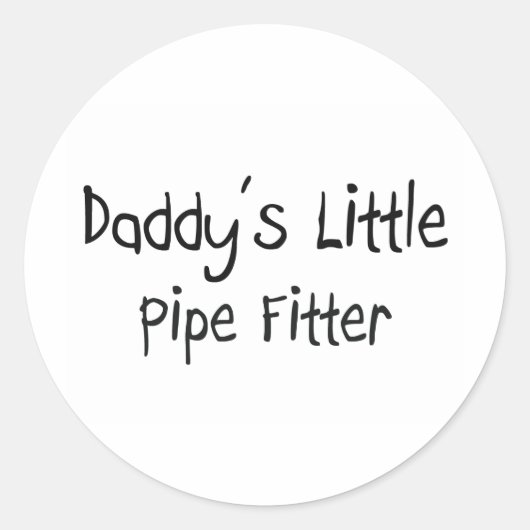 Papa's kleine pijp Fitter Ronde Sticker (Voorkant)