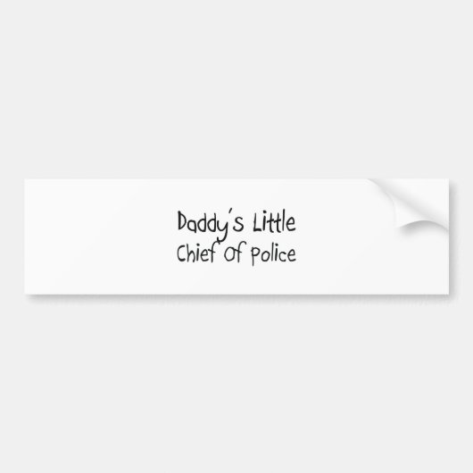 Papa's kleine politiechef bumpersticker (Voorkant)