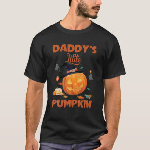 Papa's Kleine Pompoen Grappige Halloween Familie M T-shirt
