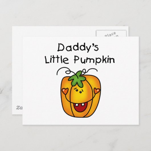 Papa's kleine pompoen T-shirts en cadeautjes Briefkaart (Voorkant / Achterkant)