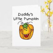 Papa's kleine pompoen T-shirts en cadeautjes Kaart (Gele Bloem)