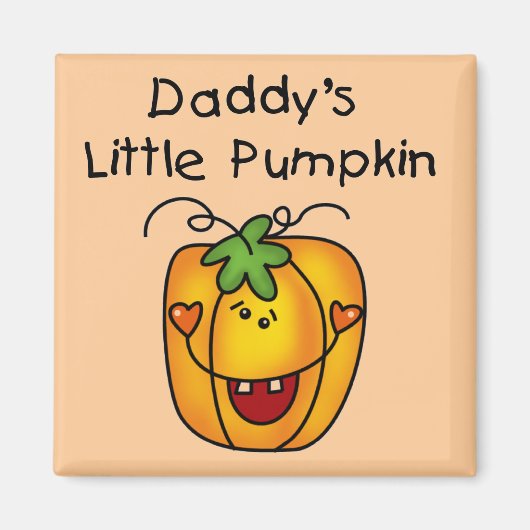 Papa's kleine pompoen T-shirts en cadeautjes Magneet (Voorkant)