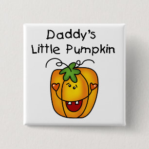 Papa's kleine pompoen T-shirts en cadeautjes Vierkante Button 5,1 Cm