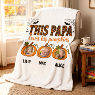 Papa's Kleine Pompoentjes 3 Kleinkind Foto Hallowe Fleece Deken
