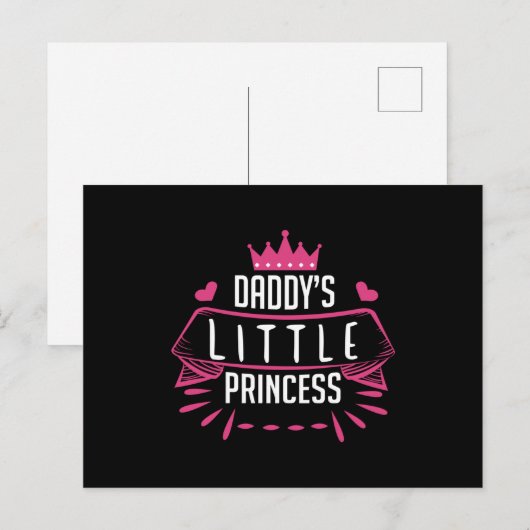 Papa's Kleine Prinses Briefkaart (Voorkant / Achterkant)