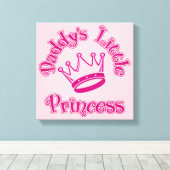 Papa's kleine prinses canvas afdruk (Insitu (Houten vloer))