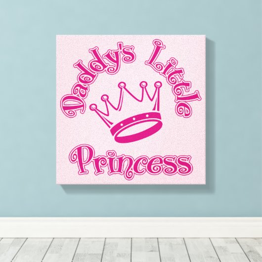 Papa's kleine prinses canvas afdruk (Insitu (Houten vloer))