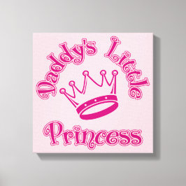 Papa's kleine prinses canvas afdruk