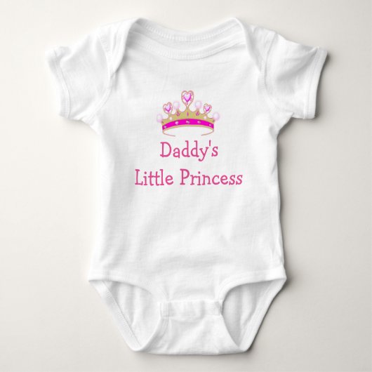 Papa's kleine prinses Crown Hearts Cute Romper (Voorkant)