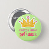 Papa's kleine prinses Crown Ronde Button 5,7 Cm (Voorkant /achterkant)
