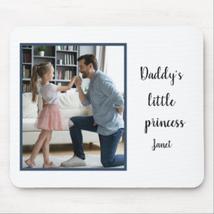 Papa's kleine prinses EDITABLE Aangepaste foto Muismat