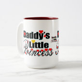✔Papa's kleine prinses Fabulous Two-Tone Tweekleurige Koffiemok (Voorkant links)